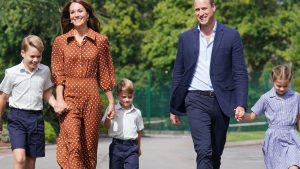 Kate Middleton says Prince George is having a little trouble with his new school uniform