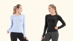 This Amazon long sleeve workout tee looks identical to the bestselling Lululemon Swiftly
